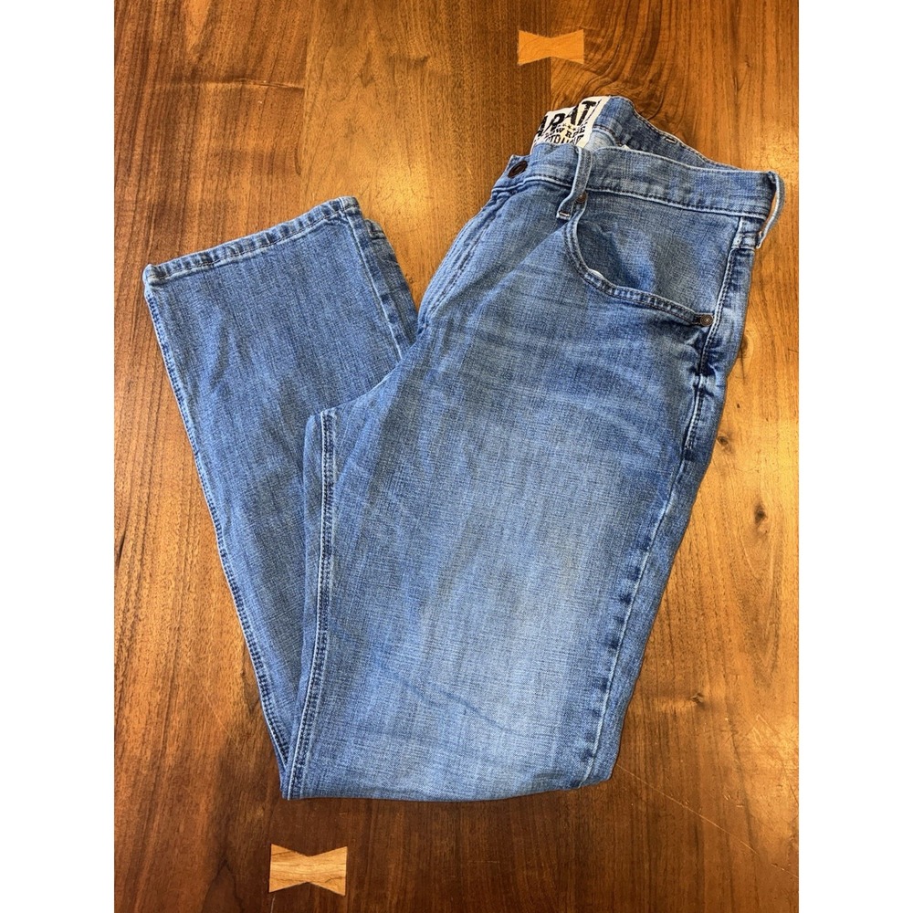 Ariat Jeans Mens 38x32 Blue Denim M4 Low Rise Straight Thick Stitch Western